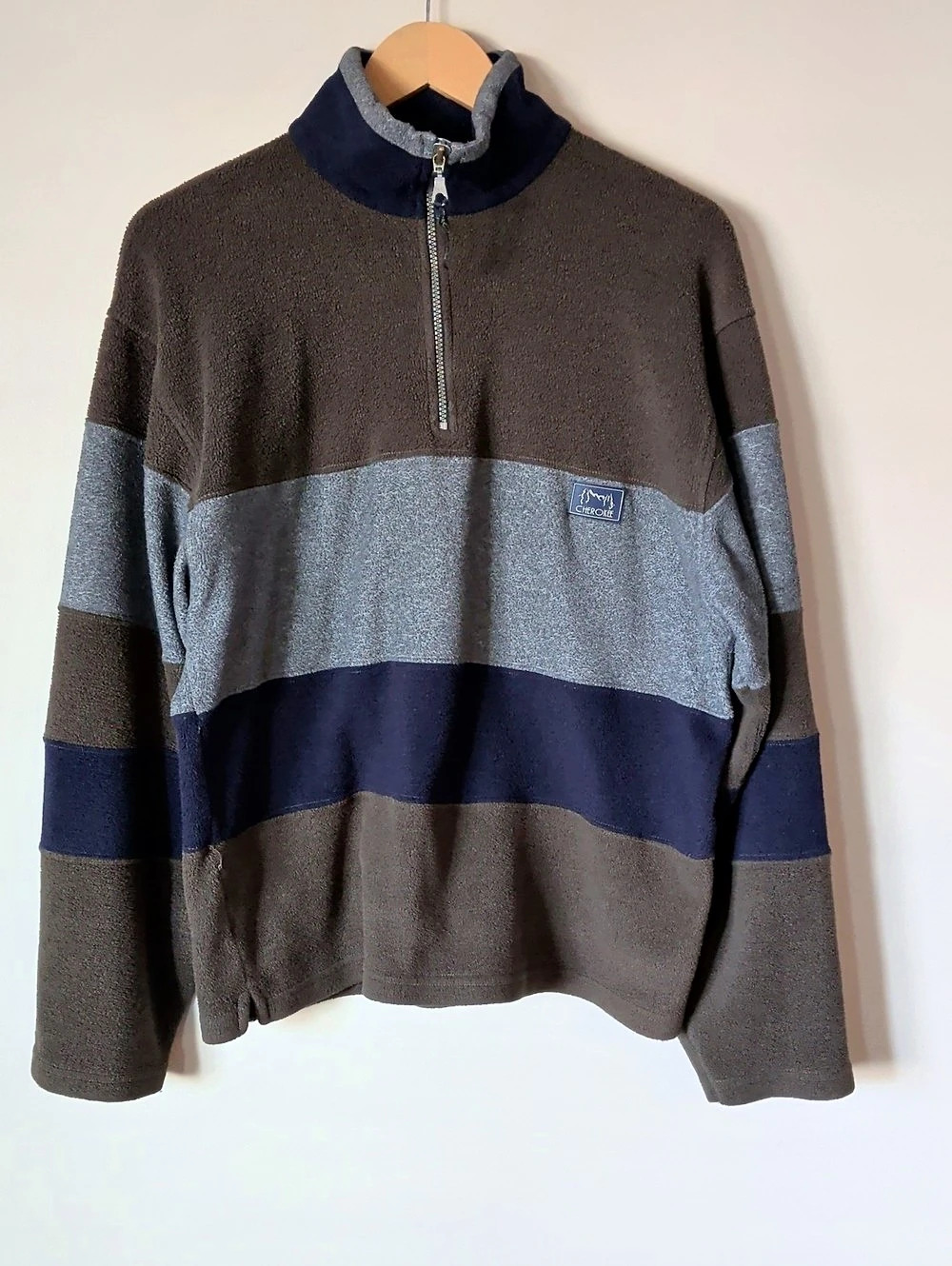 Cherokee Color Block Fleece Pullover Size Medium